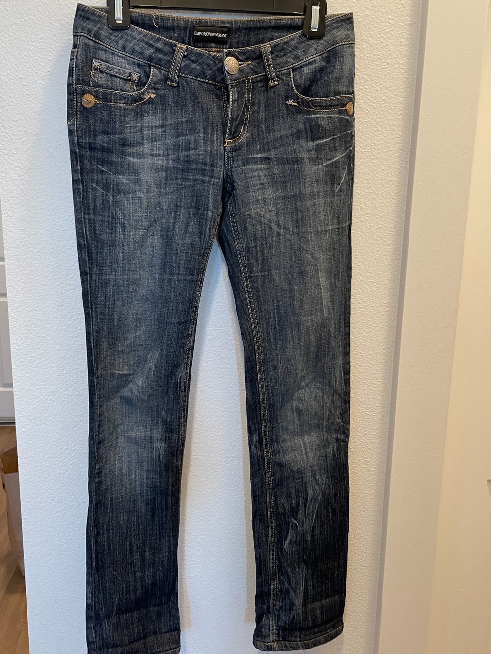 Emporio Armani Skinny Jeans in Dark Blue Wash